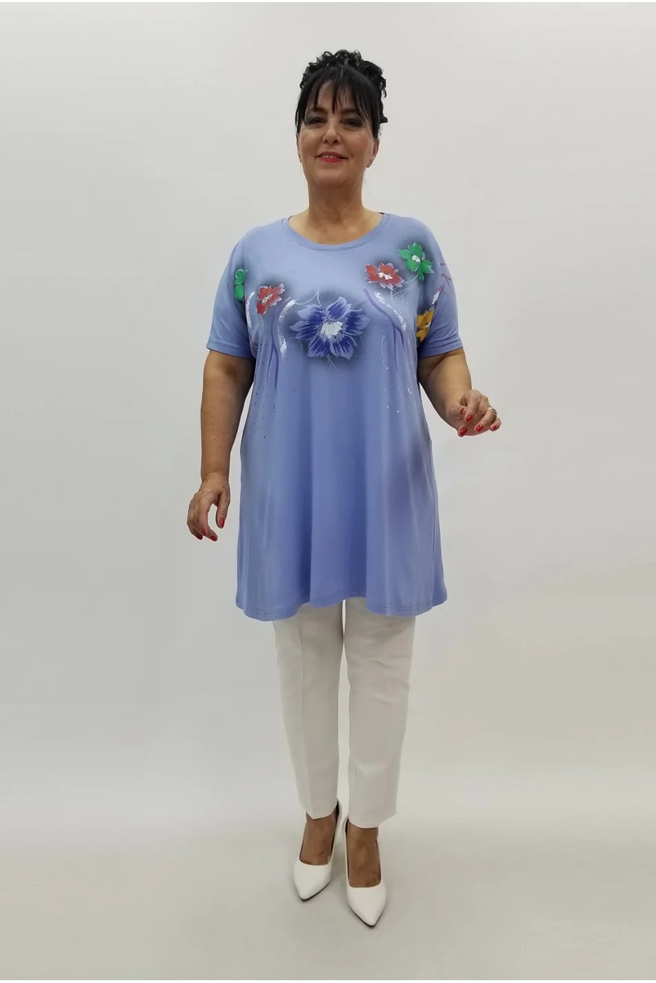 Miraggio Büyük Beden Tunik 99882 A-MAVİ