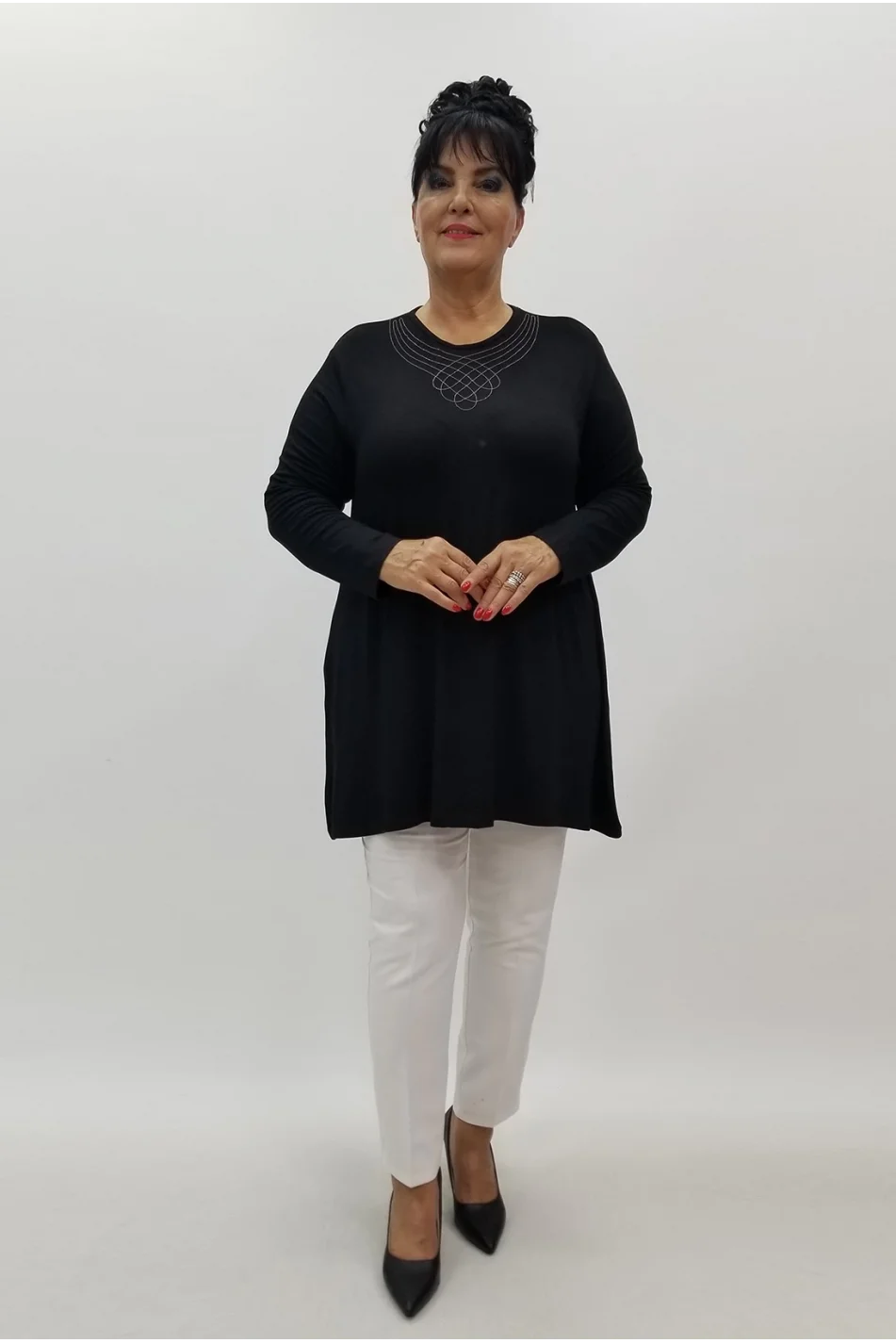 Miraggio Büyük Beden Tunik 99975 SİYAH