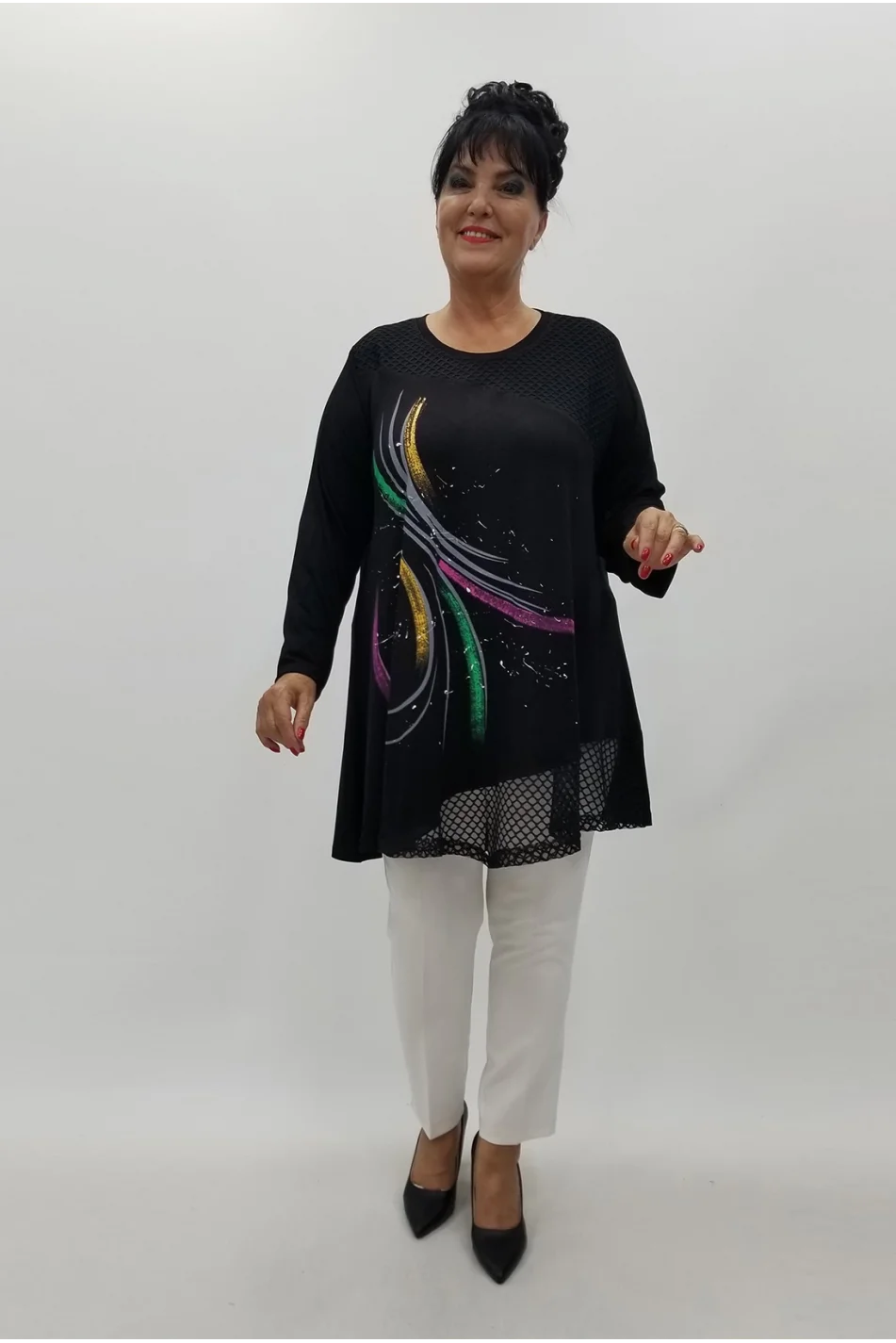 Miraggio Büyük Beden Tunik 99989 SİYAH