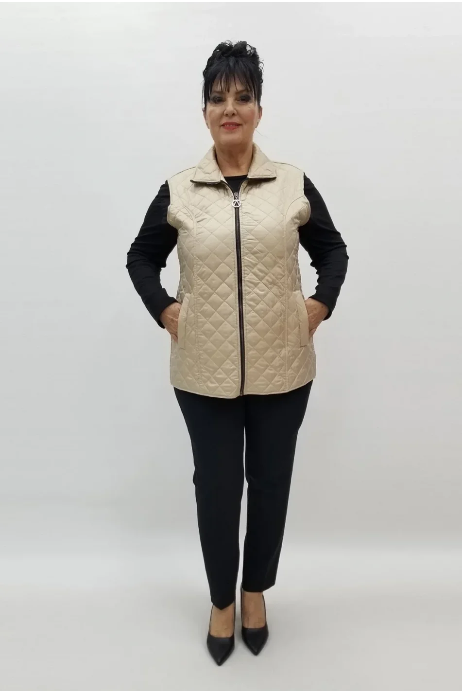 Miraggio Büyük Beden Yelek 4030 BEJ