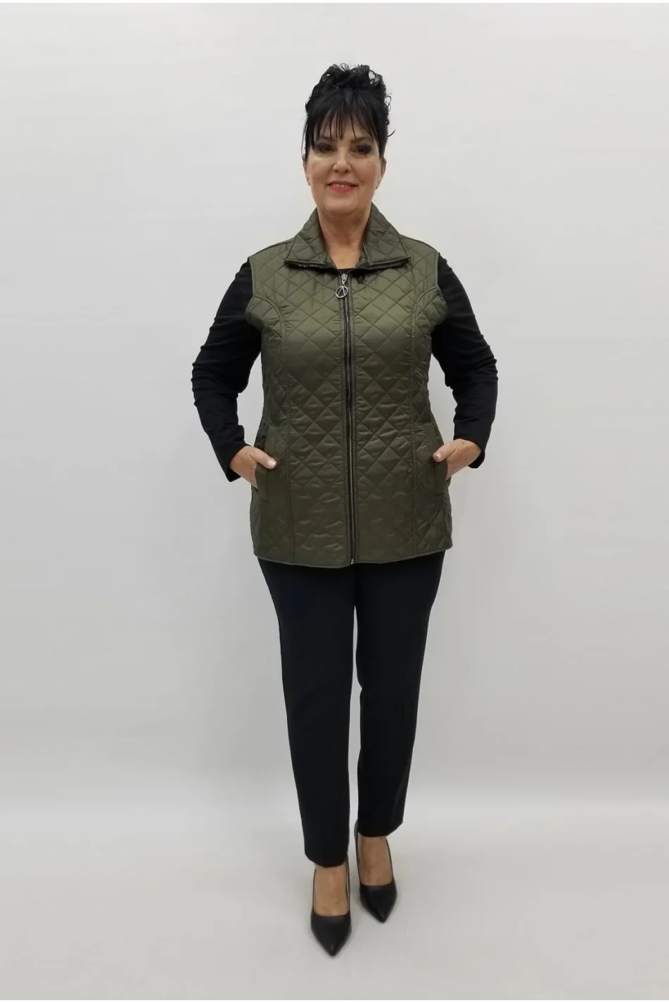 Miraggio Büyük Beden Yelek 4030 HAKİ