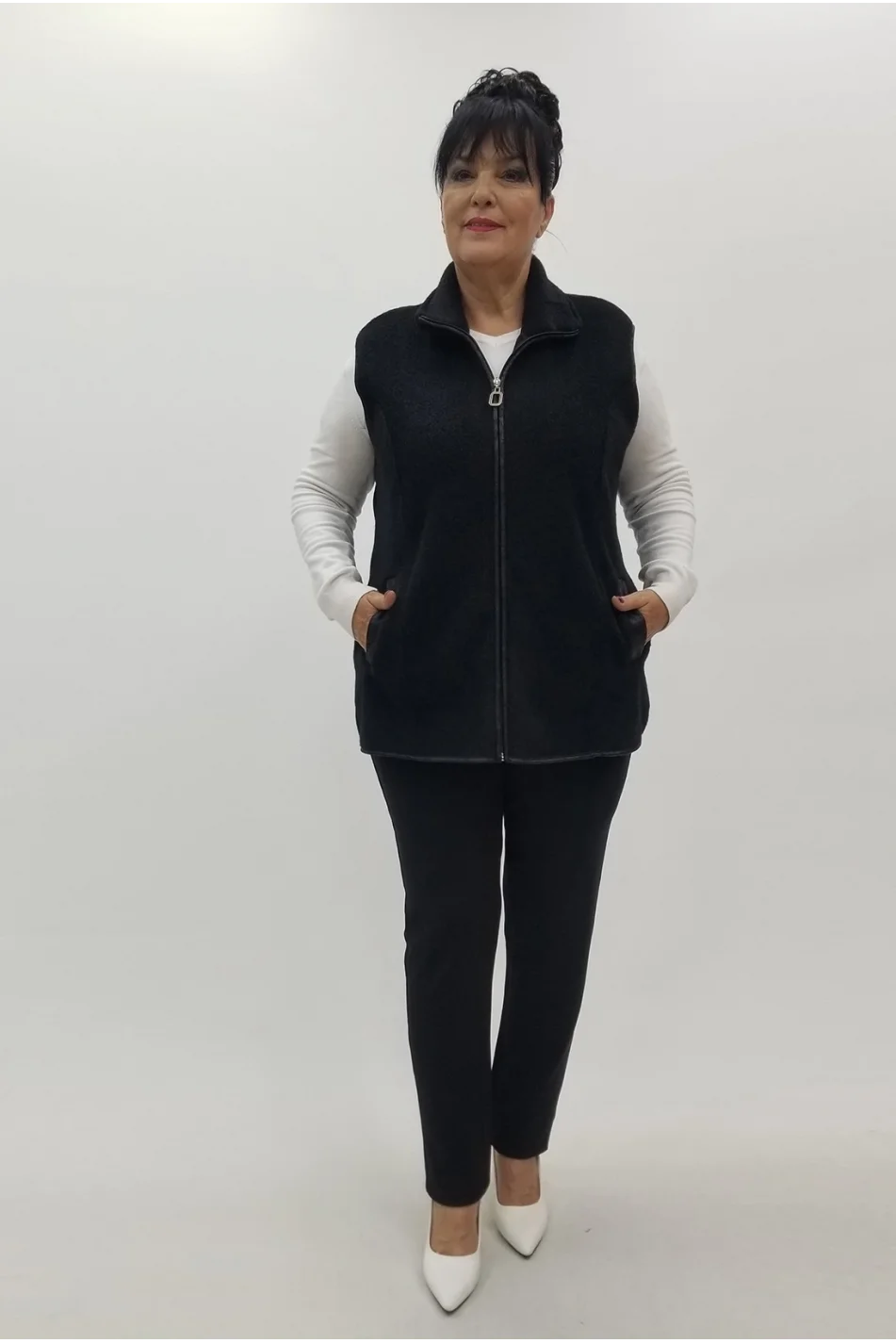 Miraggio Büyük Beden Yelek 4067 SİYAH