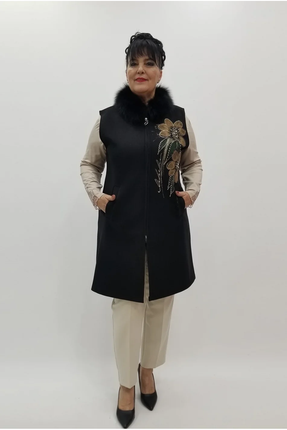 Miraggio Büyük Beden Yelek 4144 SİYAH