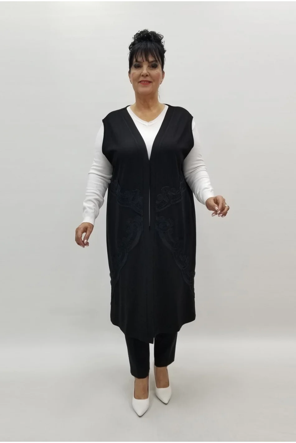 Miraggio Büyük Beden Yelek 99122 SİYAH