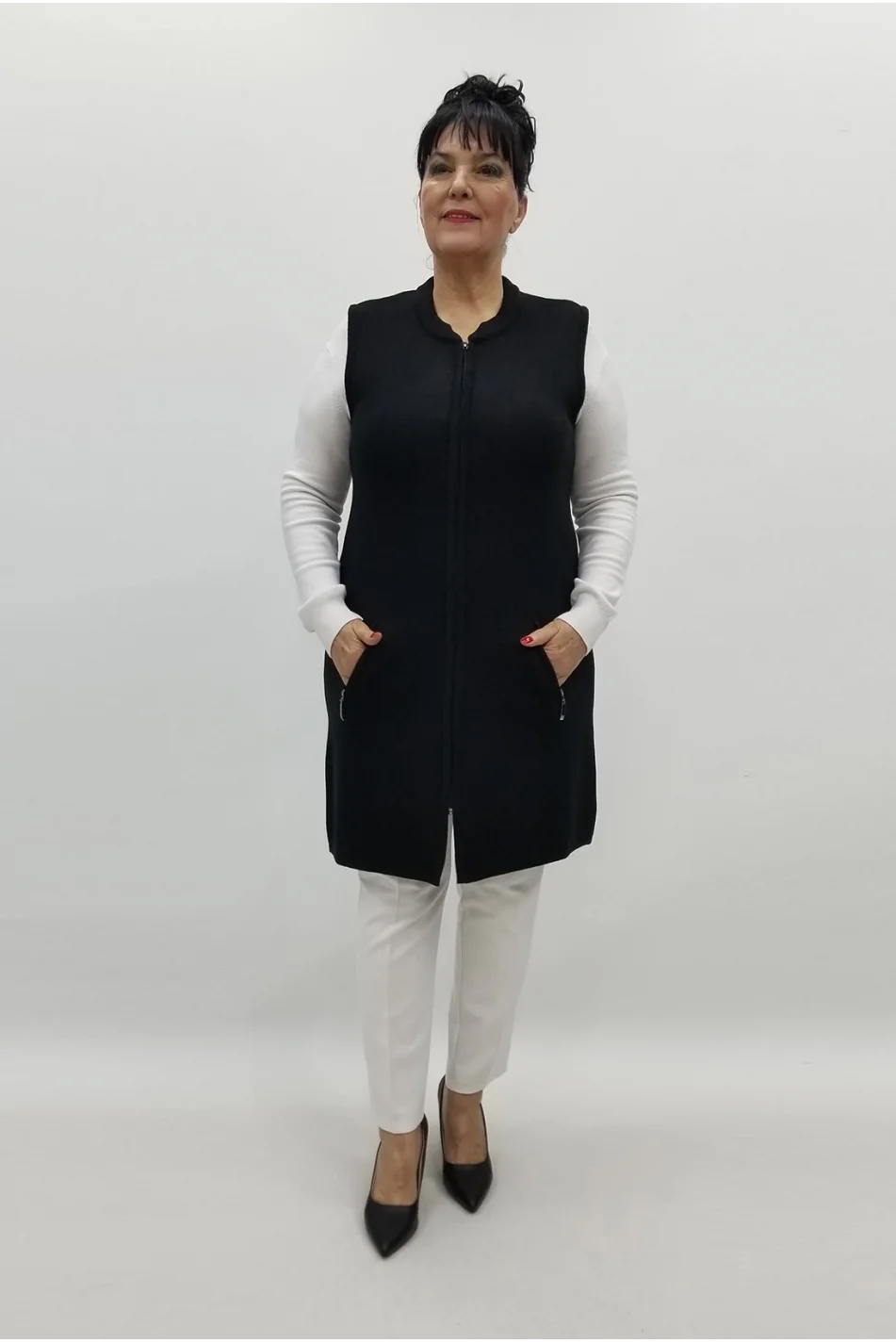 Miraggio Büyük Beden Yelek 99433 SİYAH