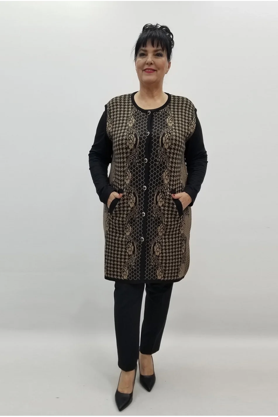 Miraggio Büyük Beden Yelek 99469 BEJ