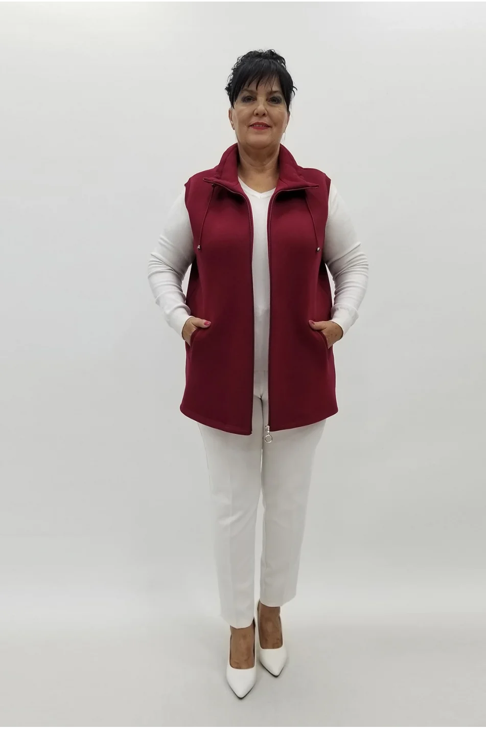 Miraggio Büyük Beden Yelek 99999 BORDO