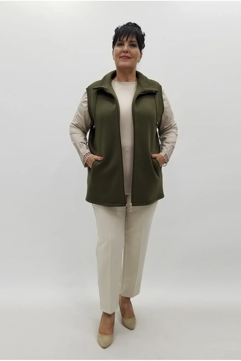 Miraggio Büyük Beden Yelek 99999 HAKİ