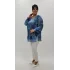 Miraggio Büyük Beden Abiye Bluz 4369 MAVİ