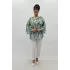 Miraggio Büyük Beden Abiye Bluz 99657 YEŞİL/MAVİ