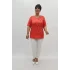 Miraggio Büyük Beden Bluz 98948 NAR ÇİÇEĞİ