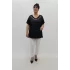 Miraggio Büyük Beden Bluz 99692 SİYAH