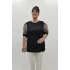 Miraggio Büyük Beden Bluz 99704 SİYAH