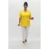 Miraggio Büyük Beden Bluz 99755 SARI