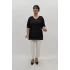 Miraggio Büyük Beden Bluz 99755 SİYAH