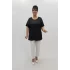 Miraggio Büyük Beden Bluz 99760 SİYAH