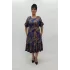 Miraggio Büyük Beden Elbise 99585 İNDİGO