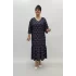 Miraggio Büyük Beden Elbise 99712 LACİVERT