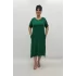 Miraggio Büyük Beden Elbise 99793 ZÜMRÜT YEŞİLİ