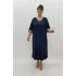 Miraggio Büyük Beden Elbise 99915 LACİVERT