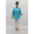 Miraggio Büyük Beden Gömlek 99566A MAVİ