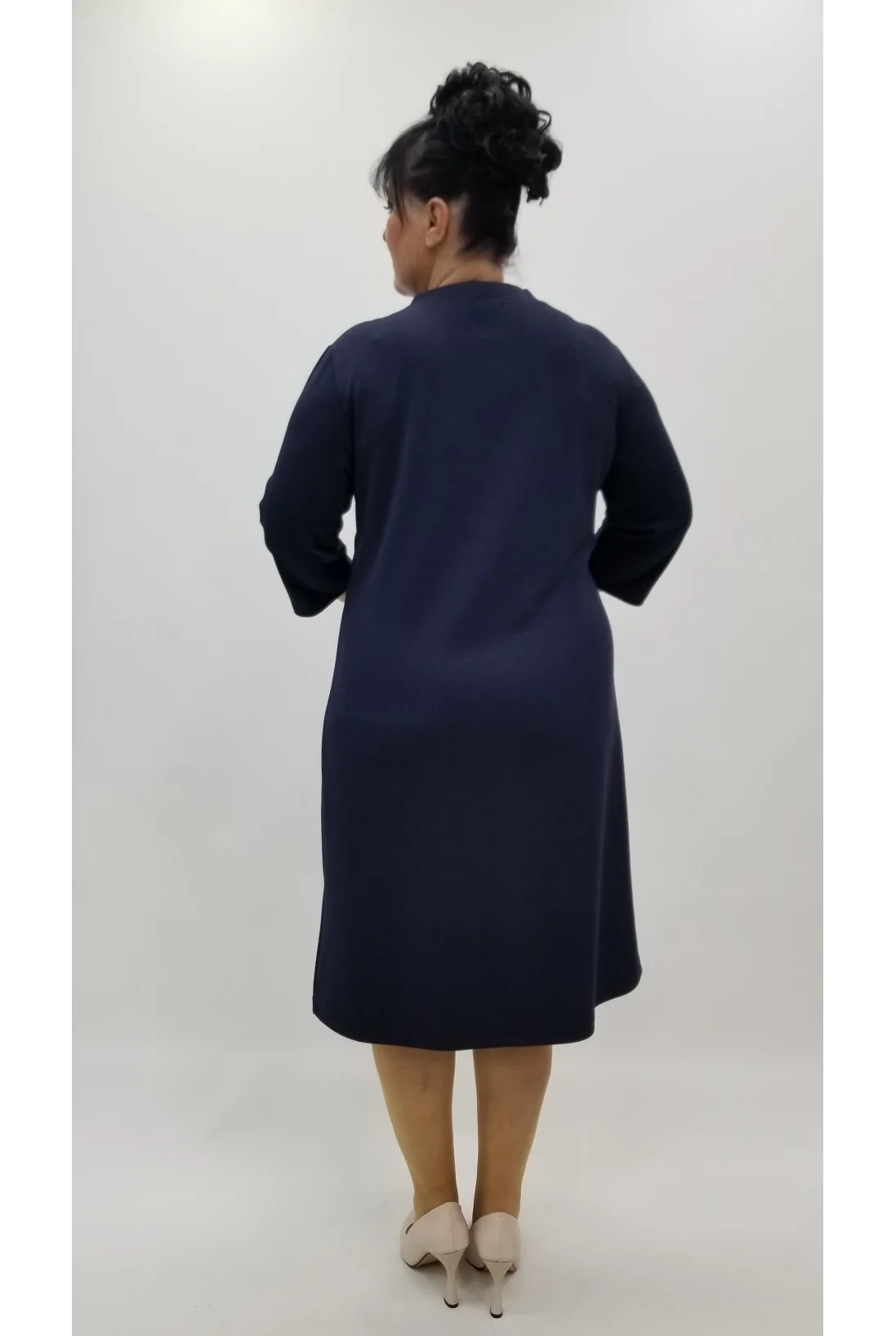 Miraggio Büyük Beden Elbise 4383 LACİVERT