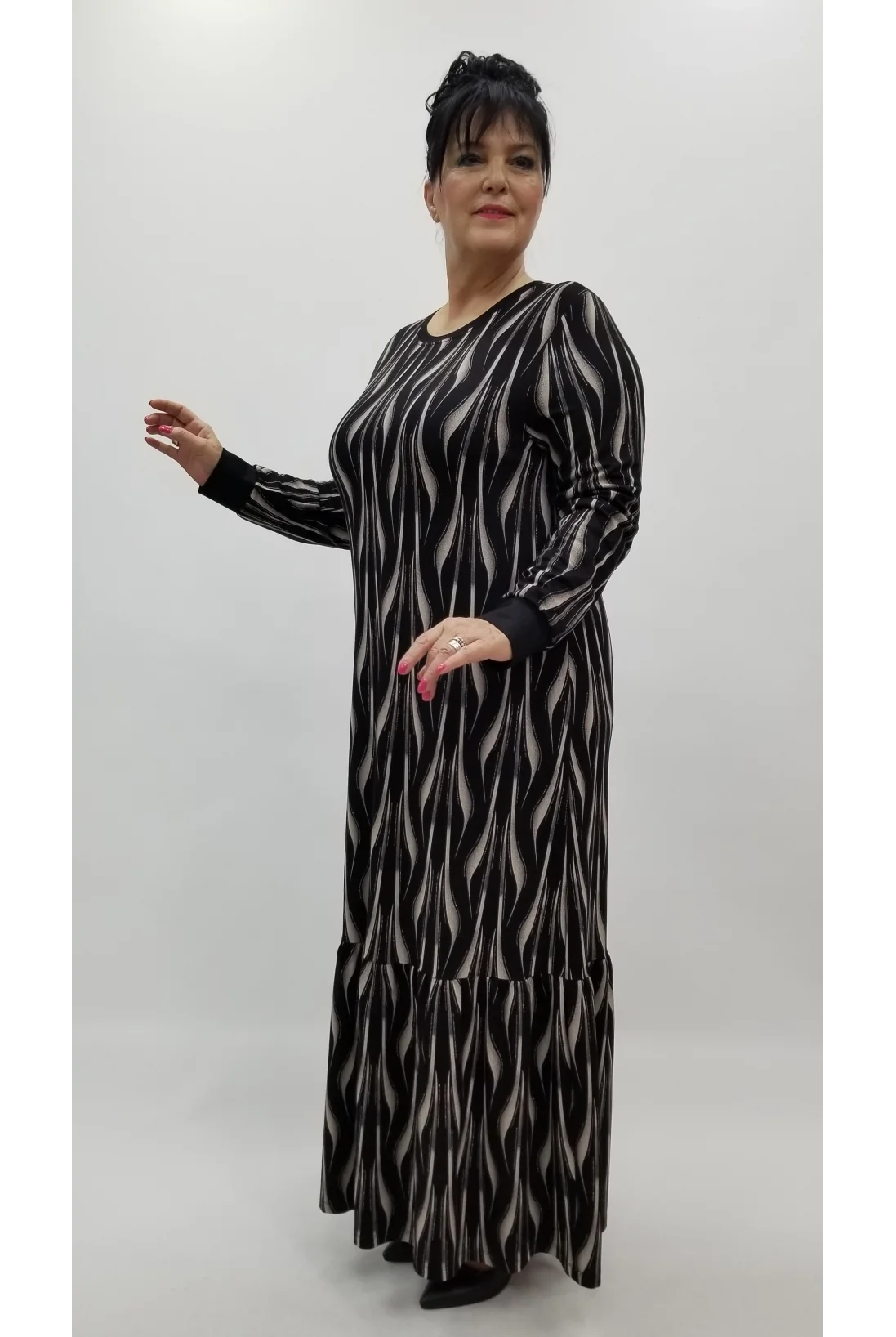 Miraggio Büyük Beden Elbise 4375 SİYAH