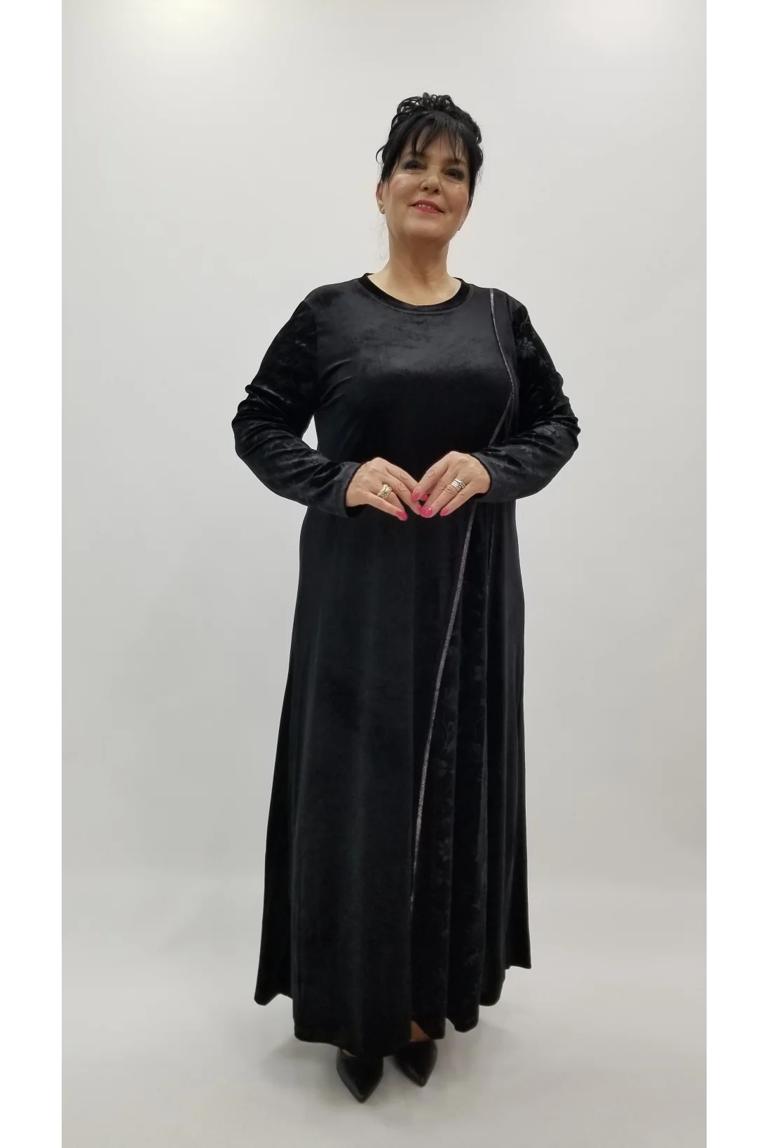 Miraggio Büyük Beden Elbise 4378 SİYAH