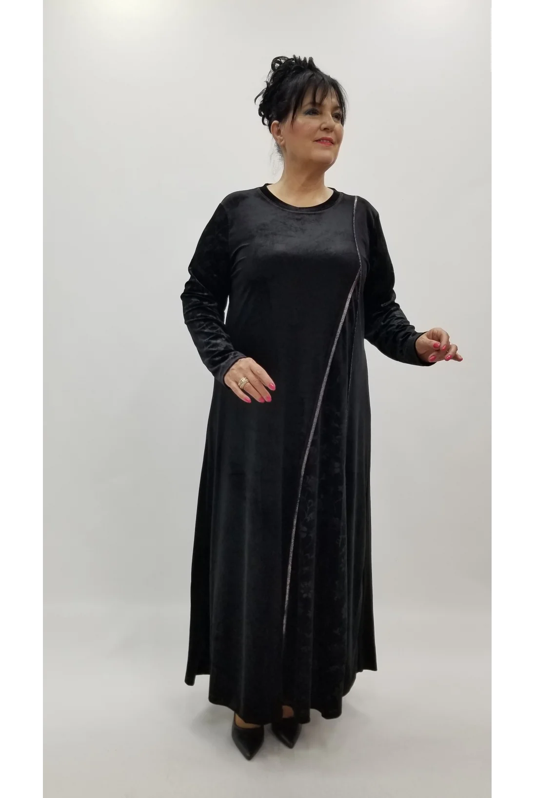 Miraggio Büyük Beden Elbise 4378 SİYAH