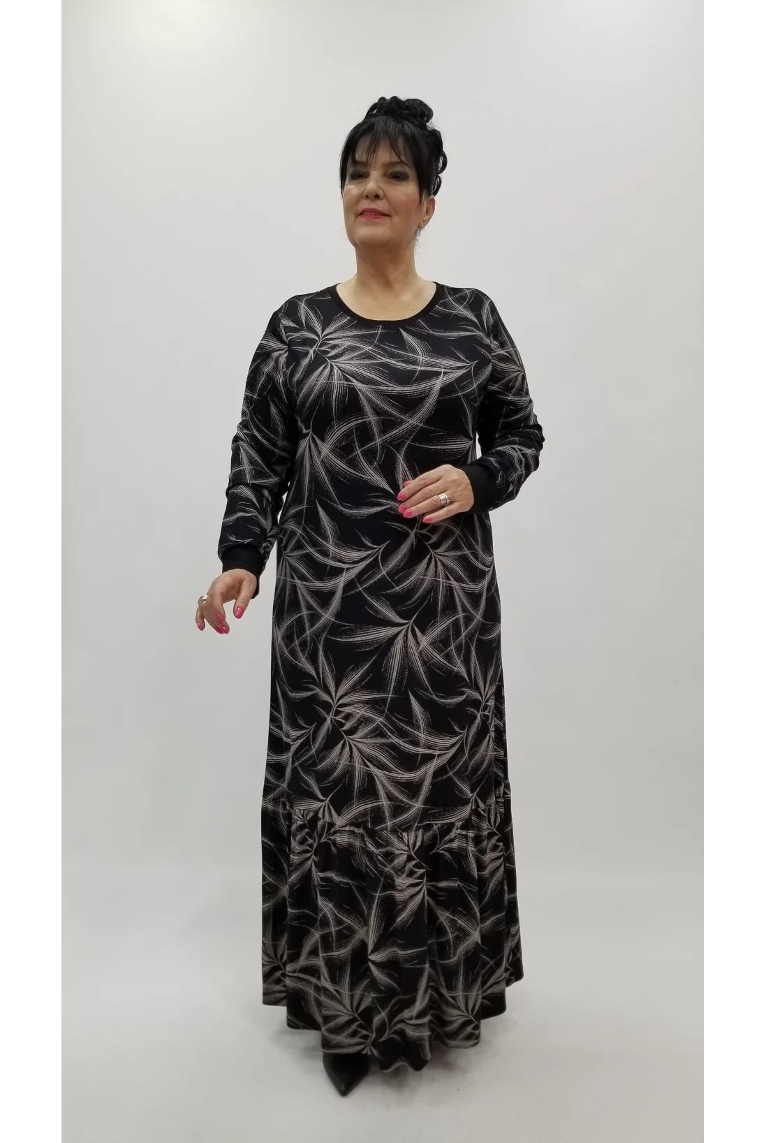 Miraggio Büyük Beden Elbise 4376 SİYAH