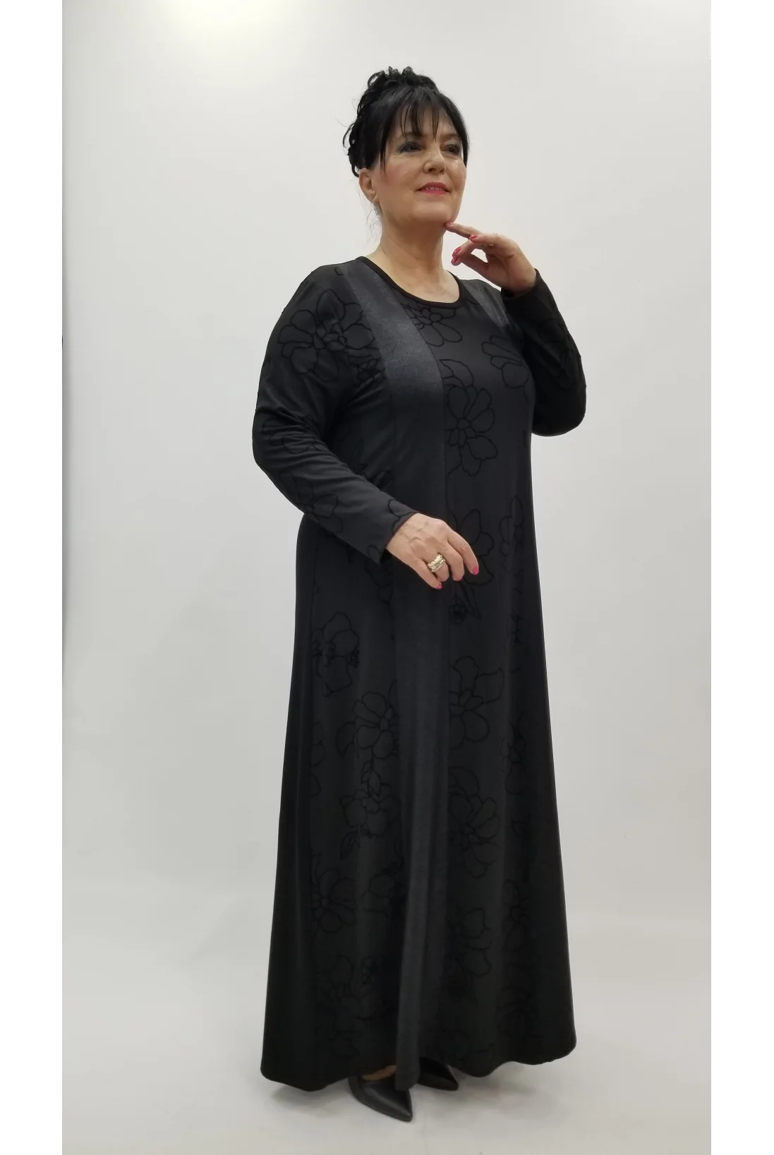 Miraggio Büyük Beden Elbise 4379 SİYAH