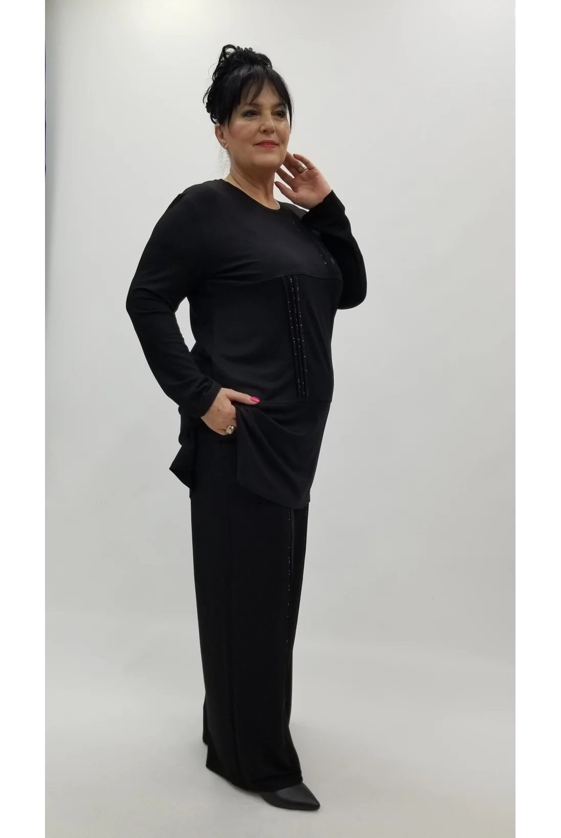 Miraggio Büyük Beden Takım 4323 SİYAH