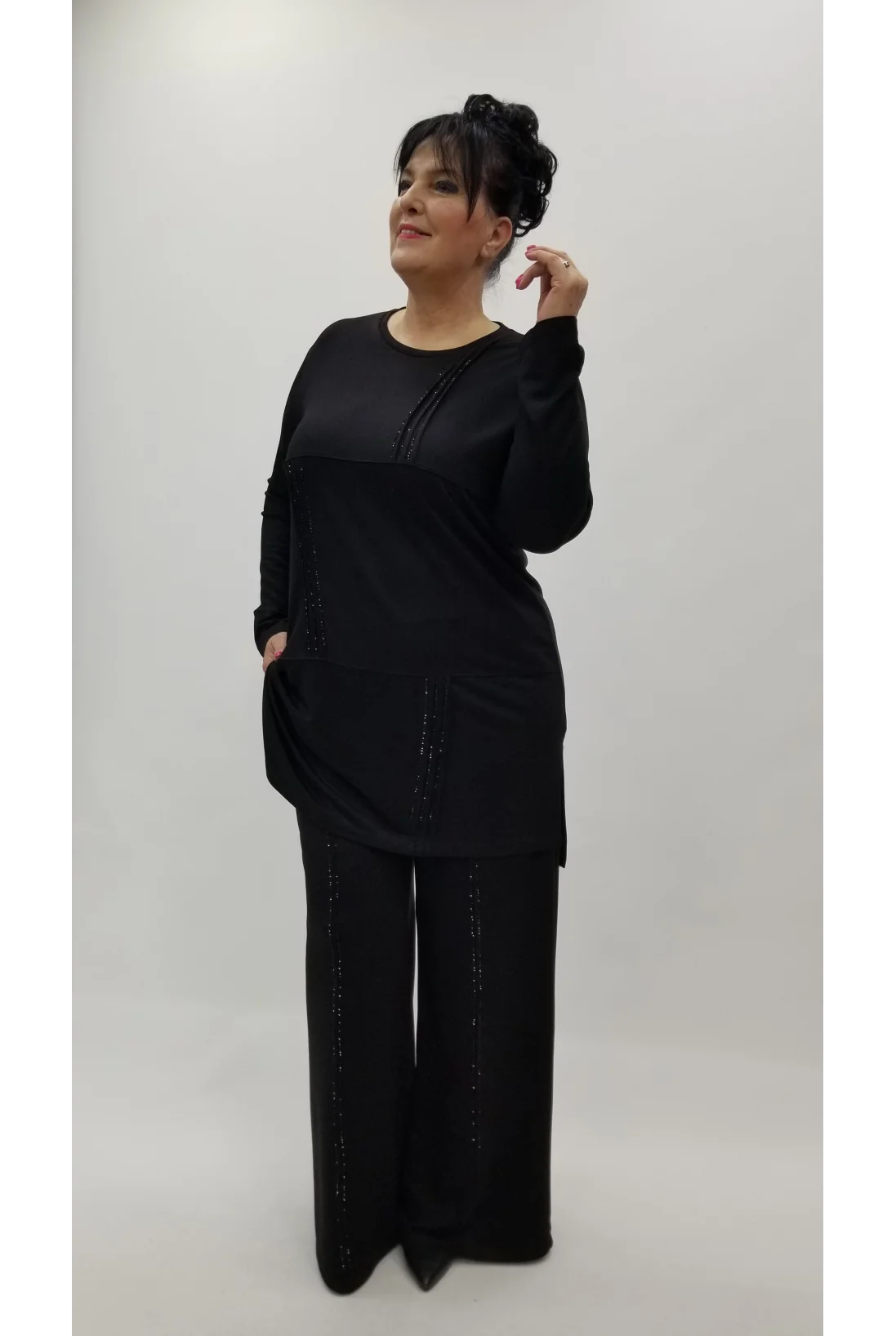 Miraggio Büyük Beden Takım 4323 SİYAH