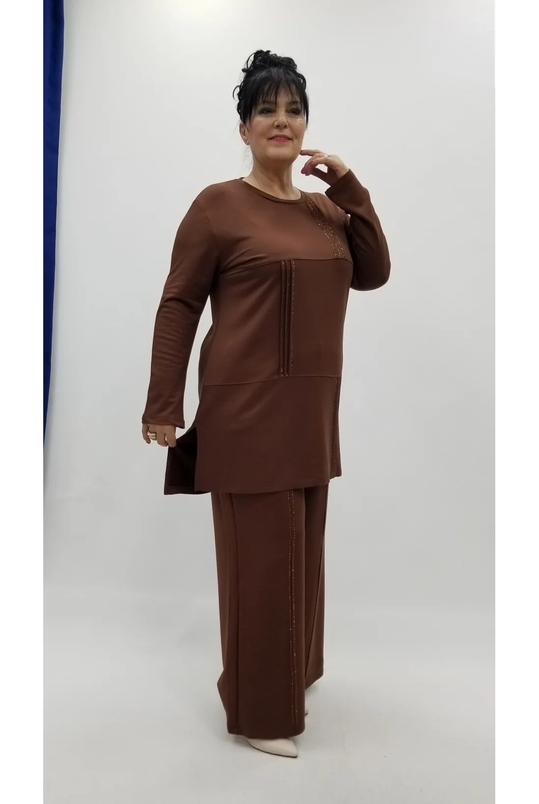 Miraggio Büyük Beden Takım 4323 KAHVE