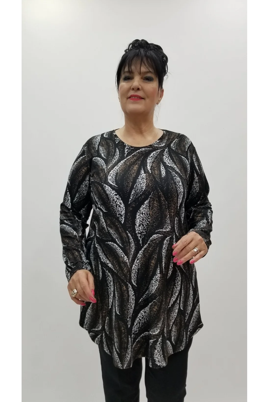 Miraggio Büyük Beden Bluz 4238 KAHVE