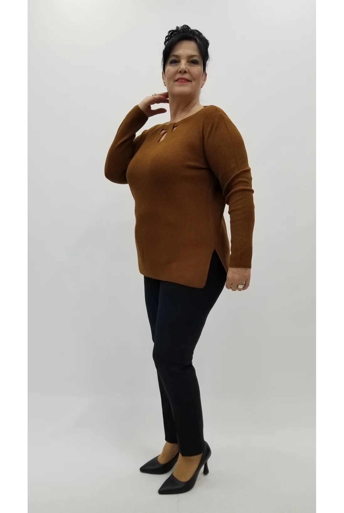 Miraggio Büyük Beden Triko 95914 KAHVE