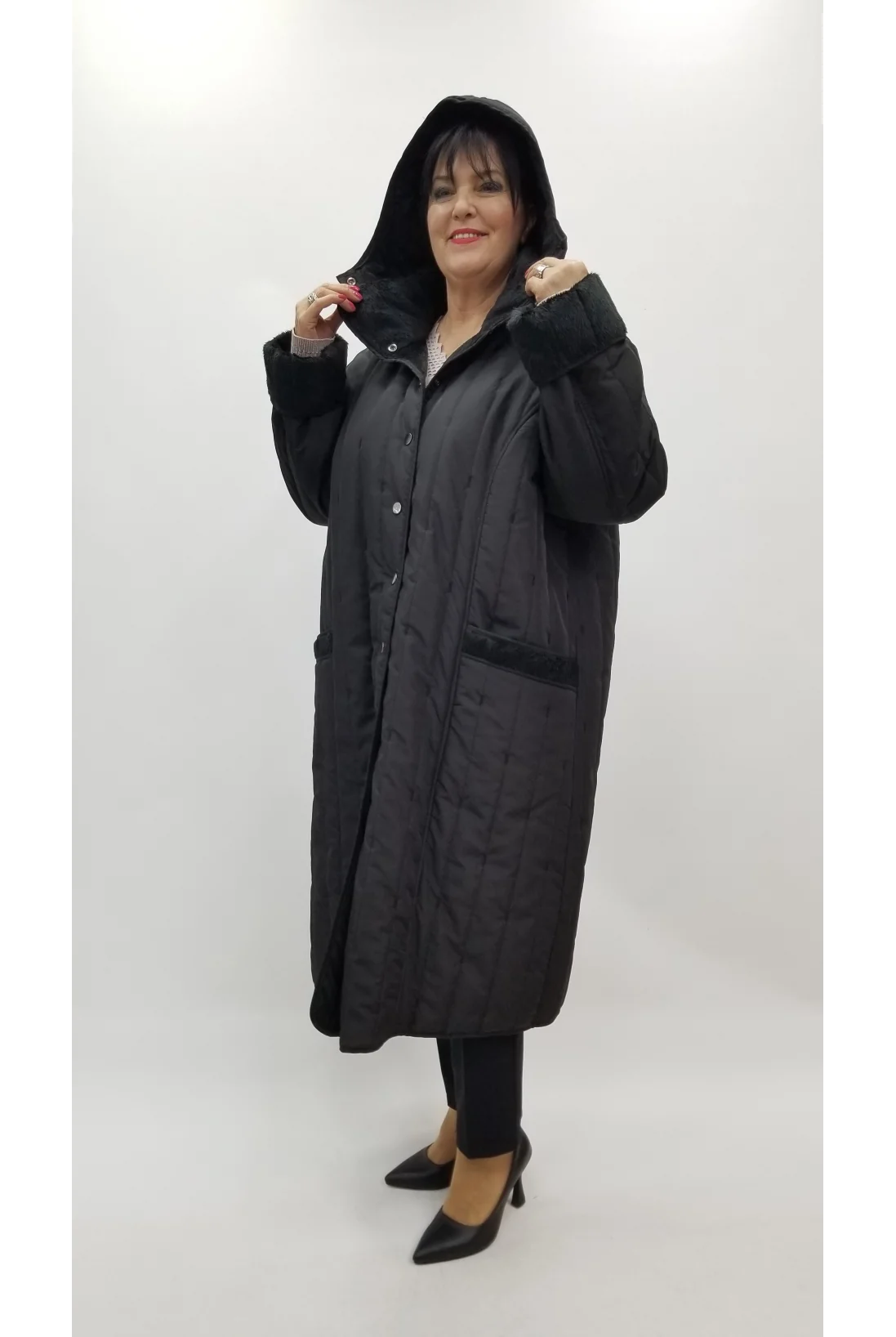 Miraggio Büyük Beden Kaban 4400 SİYAH