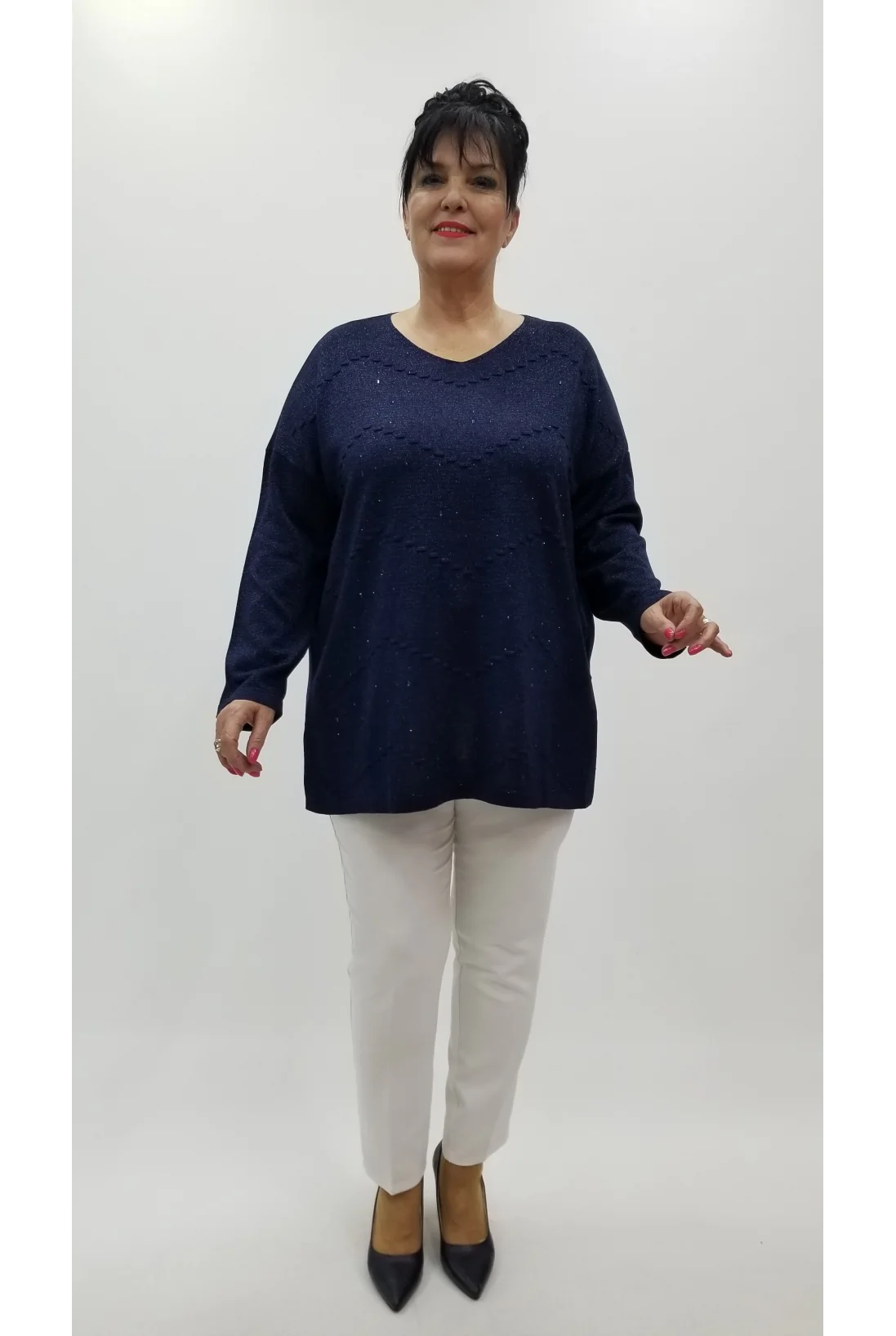 Miraggio Büyük Beden Triko 4183 LACİVERT