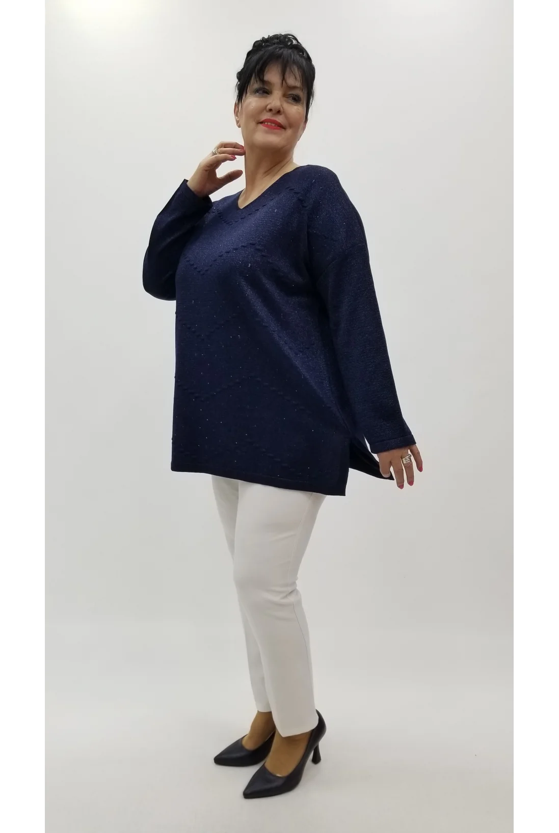 Miraggio Büyük Beden Triko 4183 LACİVERT