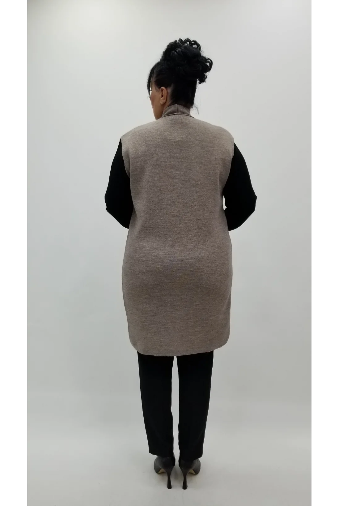 Miraggio Büyük Beden Yelek 4374 A-KAHVE