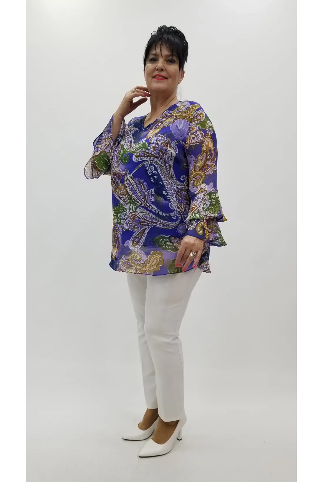 Miraggio Büyük Beden Abiye Bluz 4230 MOR