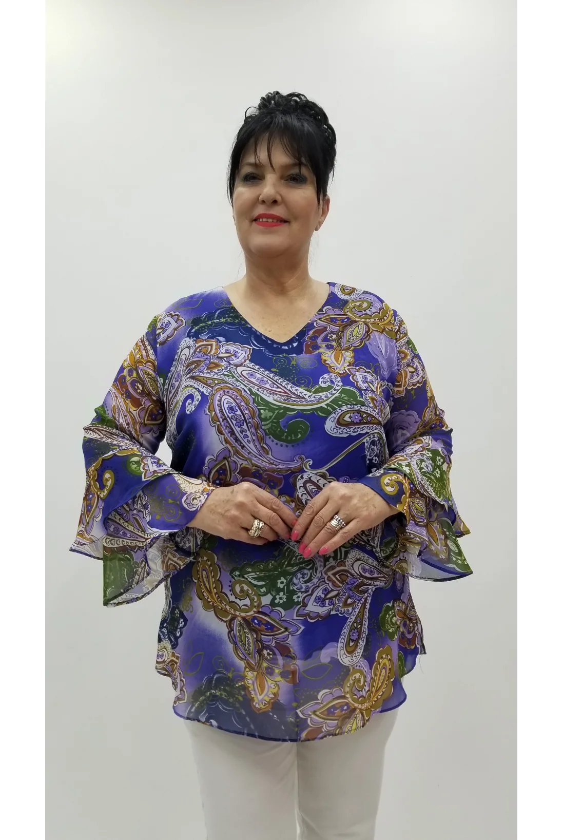 Miraggio Büyük Beden Abiye Bluz 4230 MOR