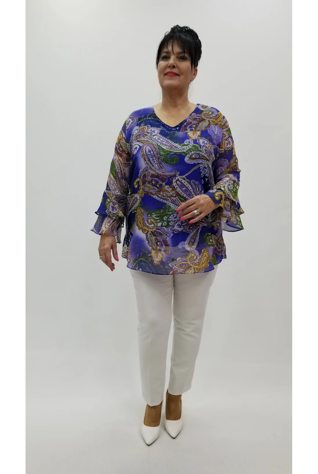 Miraggio Büyük Beden Abiye Bluz 4230 MOR