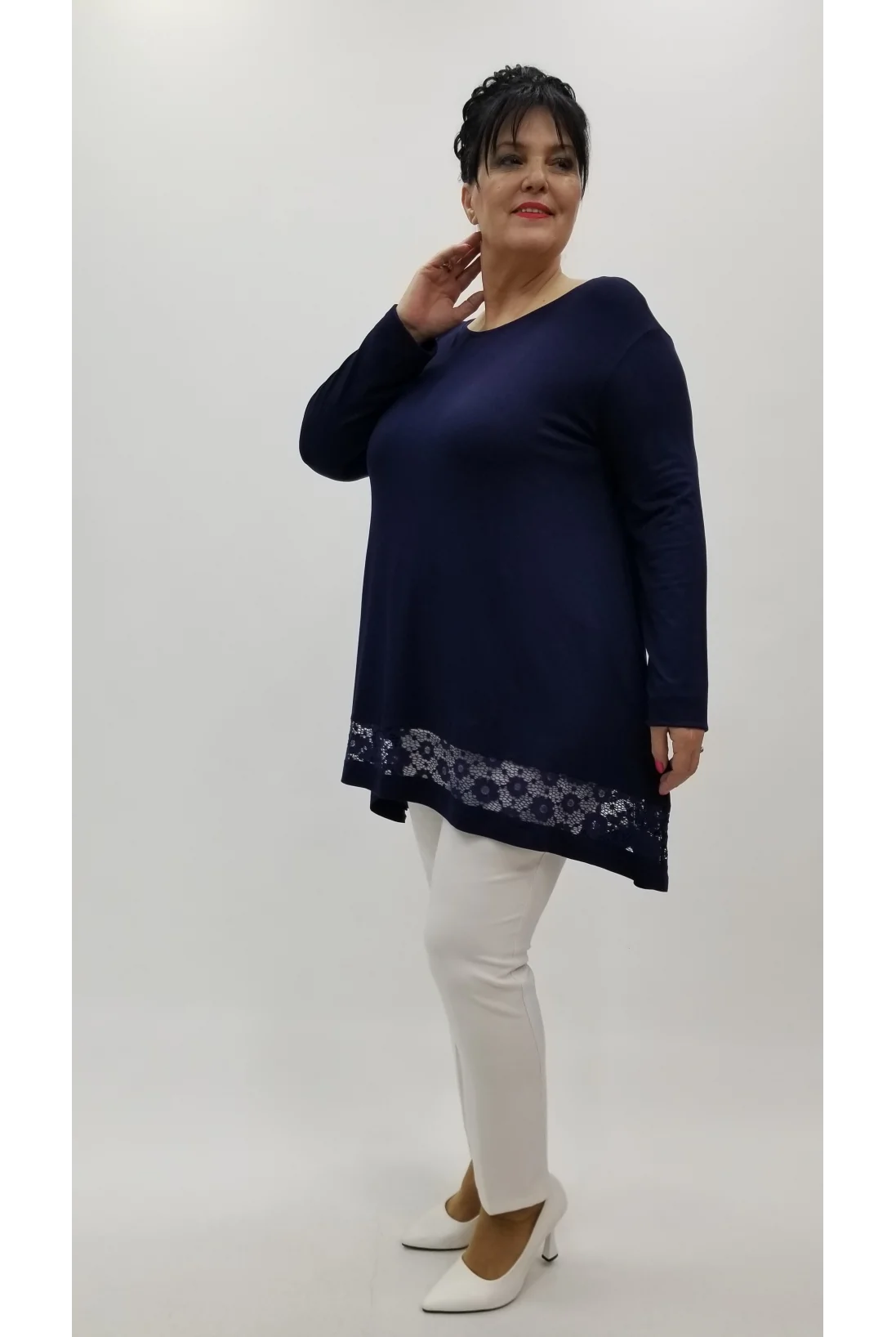 Miraggio Büyük Beden Tunik 4294 LACİVERT