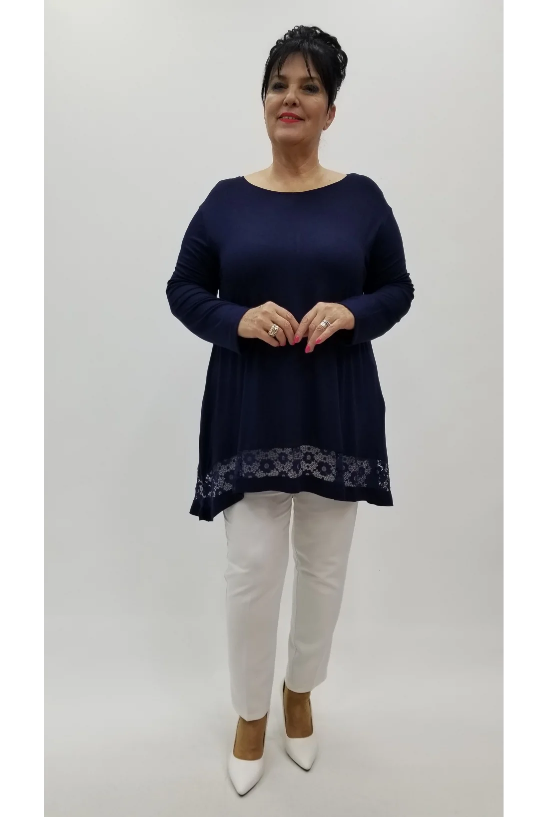 Miraggio Büyük Beden Tunik 4294 LACİVERT