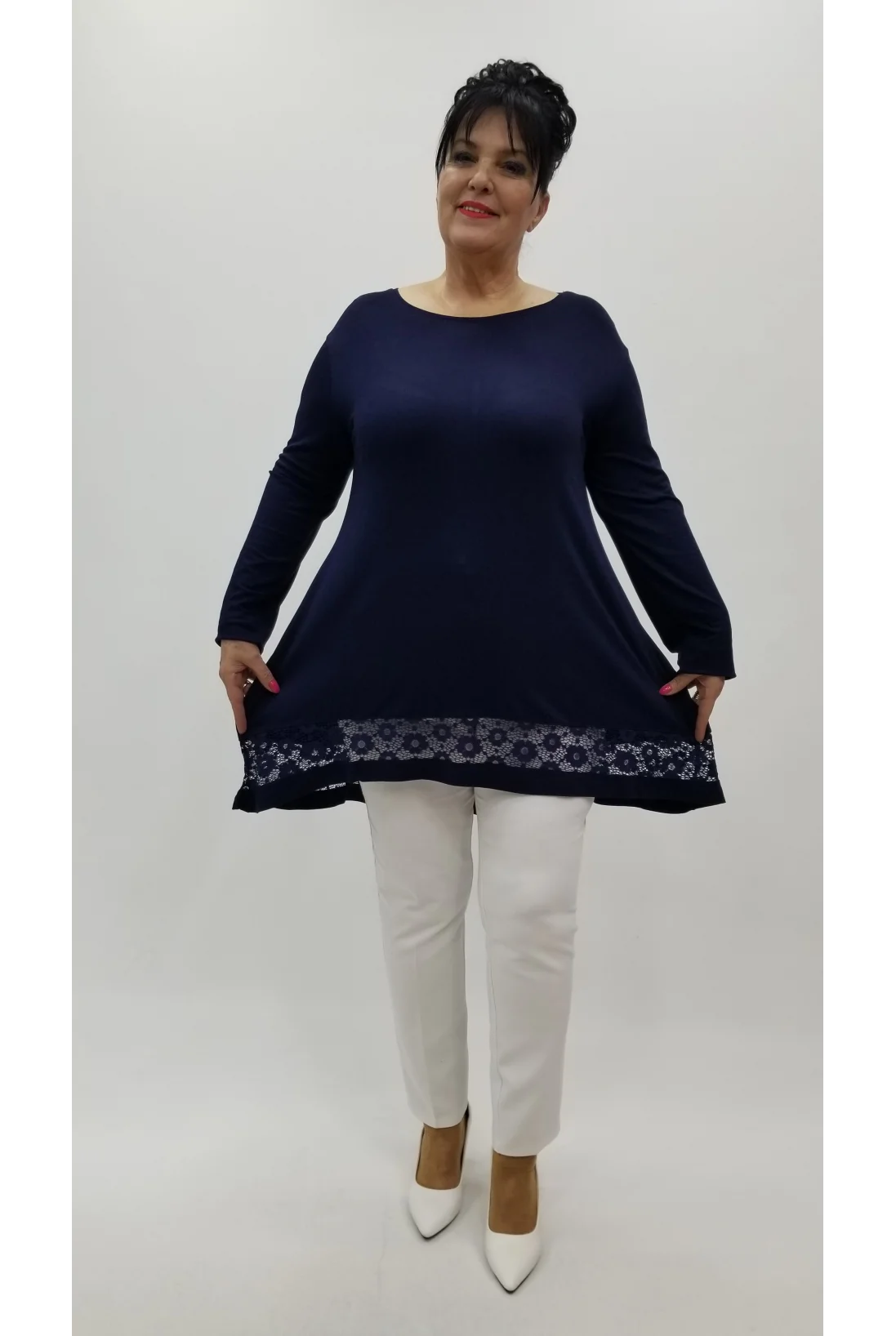 Miraggio Büyük Beden Tunik 4294 LACİVERT