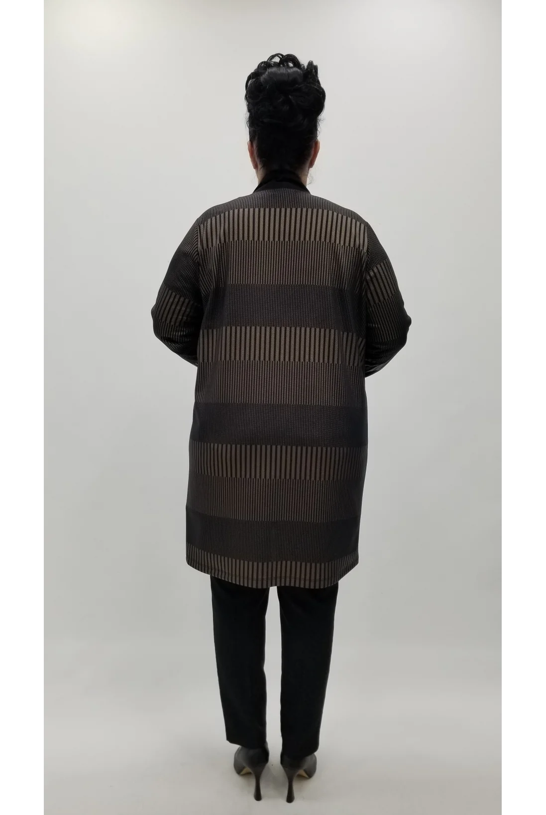 Miraggio Büyük Beden Takım 4365 SİYAH/KAHVE