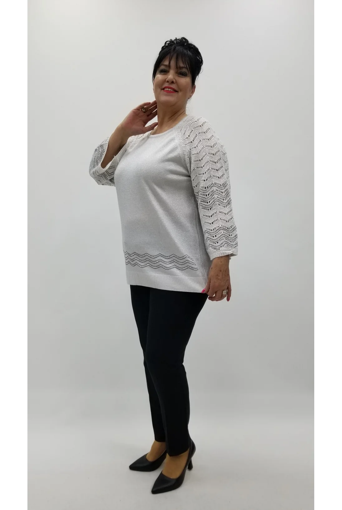 Miraggio Büyük Beden Bluz 4389 EKRU