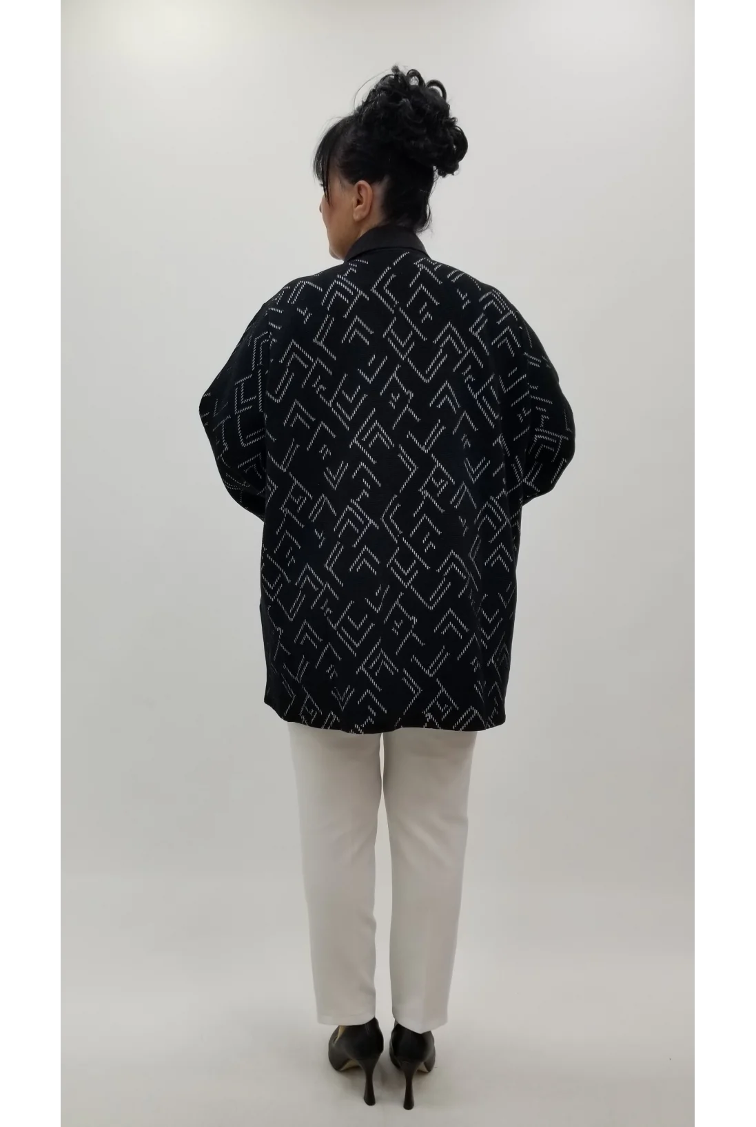 Miraggio Büyük Beden Bluz 4380 SİYAH/BEYAZ