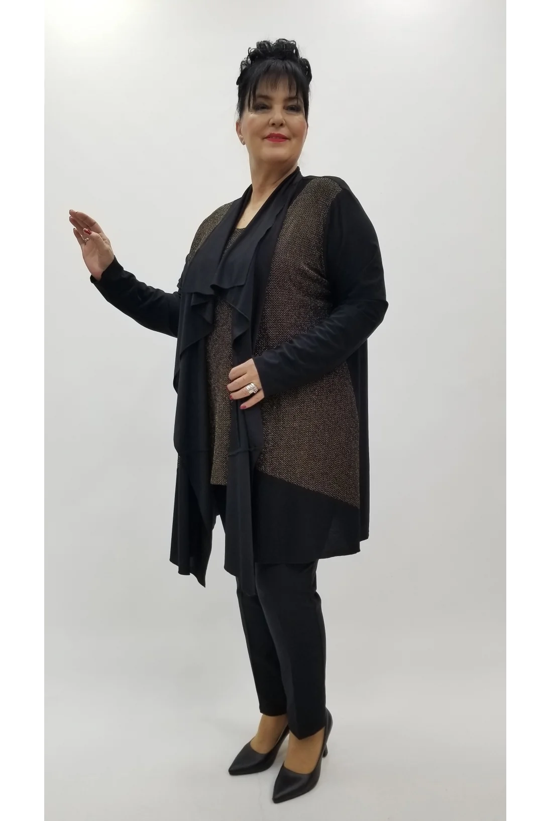 Abiye Ceket Takım 4312 SİY-GOLD